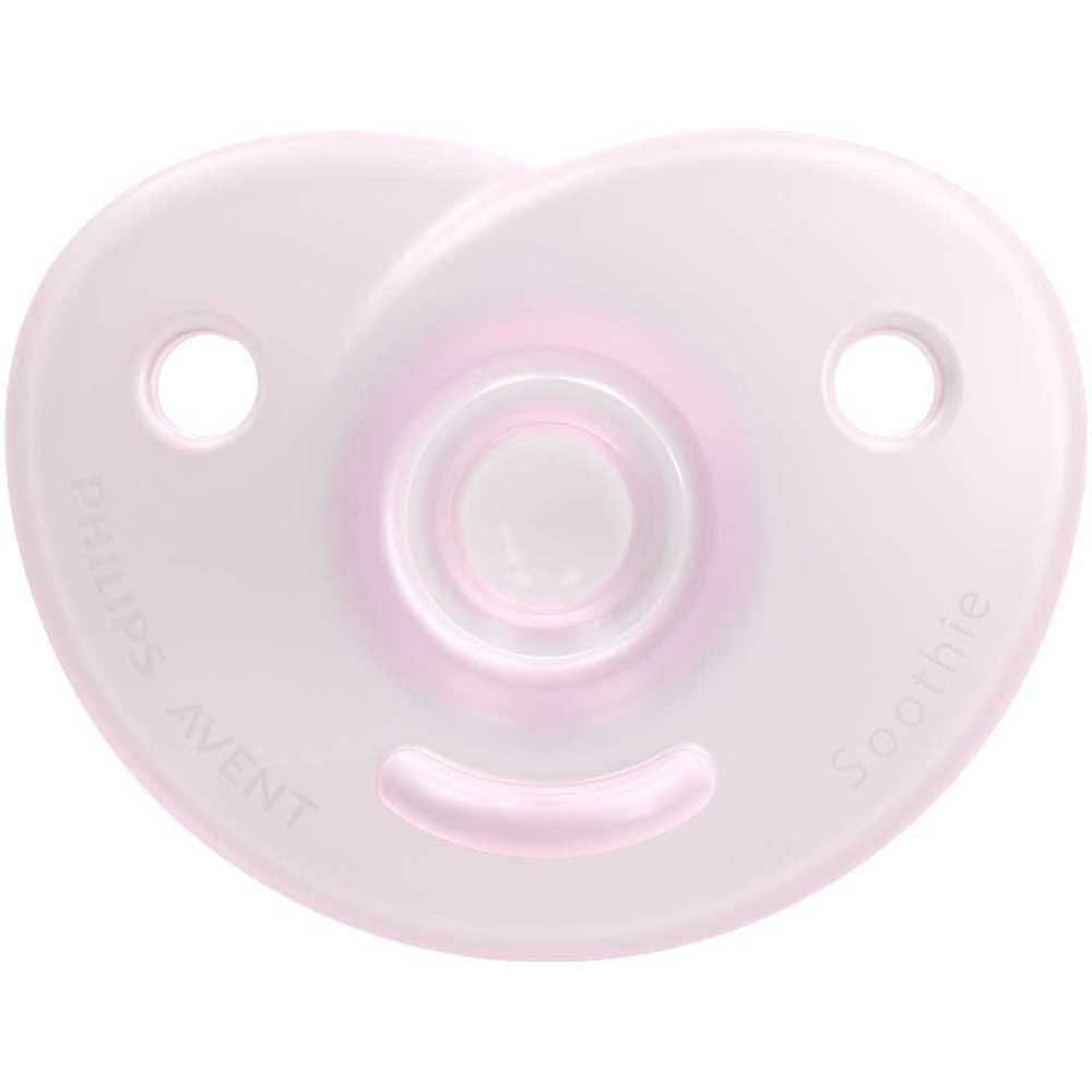 Philips AVENT Soothie – suzetă fără BPA pentru bebeluși cu vârsta cuprinsă între 0 și 6 luni, roz/roz deschis (model SCF099/22)