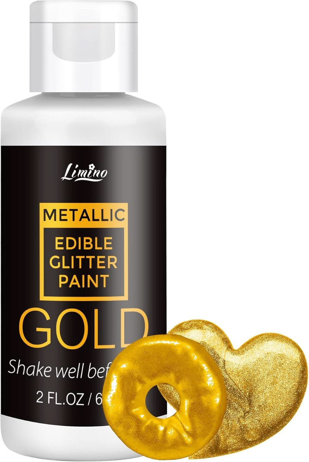 Flüssiger essbarer Glitzer, 60 ml Naty Shop Gold