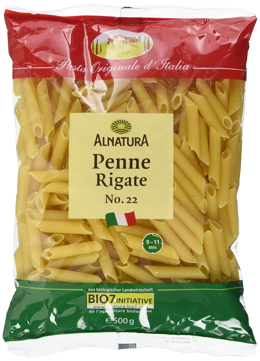 Bio-Nudeln Penne Rigate, 500g