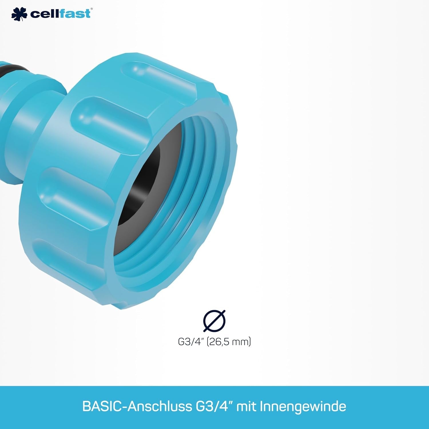 Conexiune Cellfast Basic, albastră, G3/4" (26,5 mm)