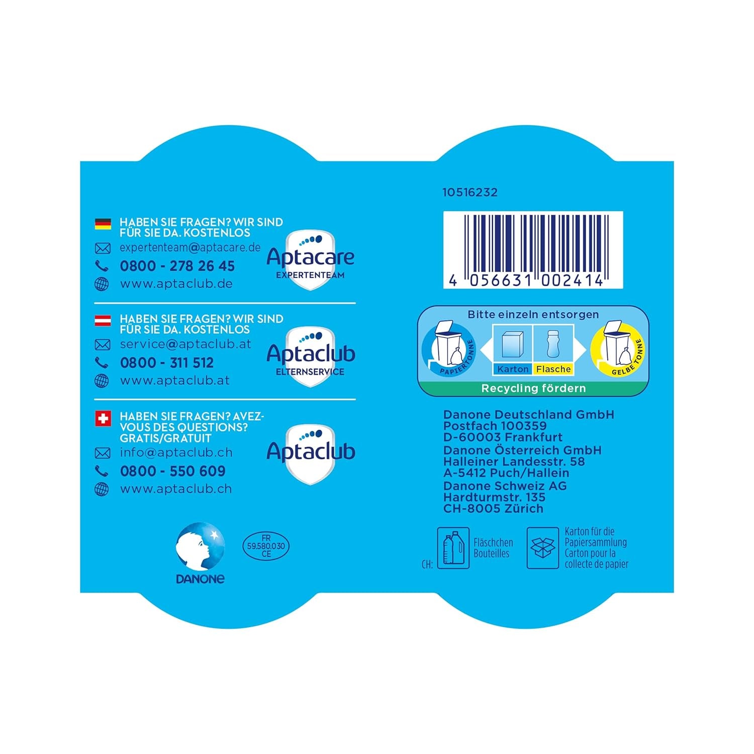 Aptamil Pronutra Pre – Säuglingsnahrung ab der Geburt – Mit pflanzlichen Ölen, ohne Palmöl – 6 x 4 x 200 ml (4800 ml)
