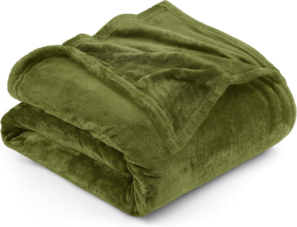 Utopia Bedding Kuschelige Fleecedecke [228 x 228 cm, Grau] Weiche, leichte, warme und flauschige Decke, bequeme und atmungsaktive Decke für Bett, Sofa, Couch, Betten und Decken. Besuche den Utopia Bedding-Store Olive 228 x 167 cm