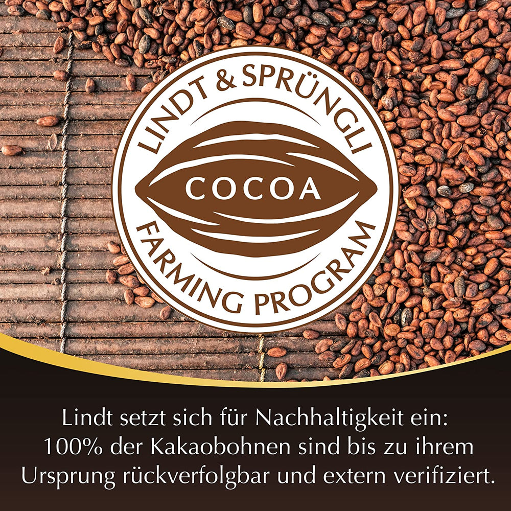 Lindor Schokokugeln 70 % extra dunkler Kakao | 137g Beutel | Ca. 10 Kugeln feiner Zartbitterschokolade mit zartschmelzender Füllung | Geschenk aus Schokolade | Schokoladengeschenk