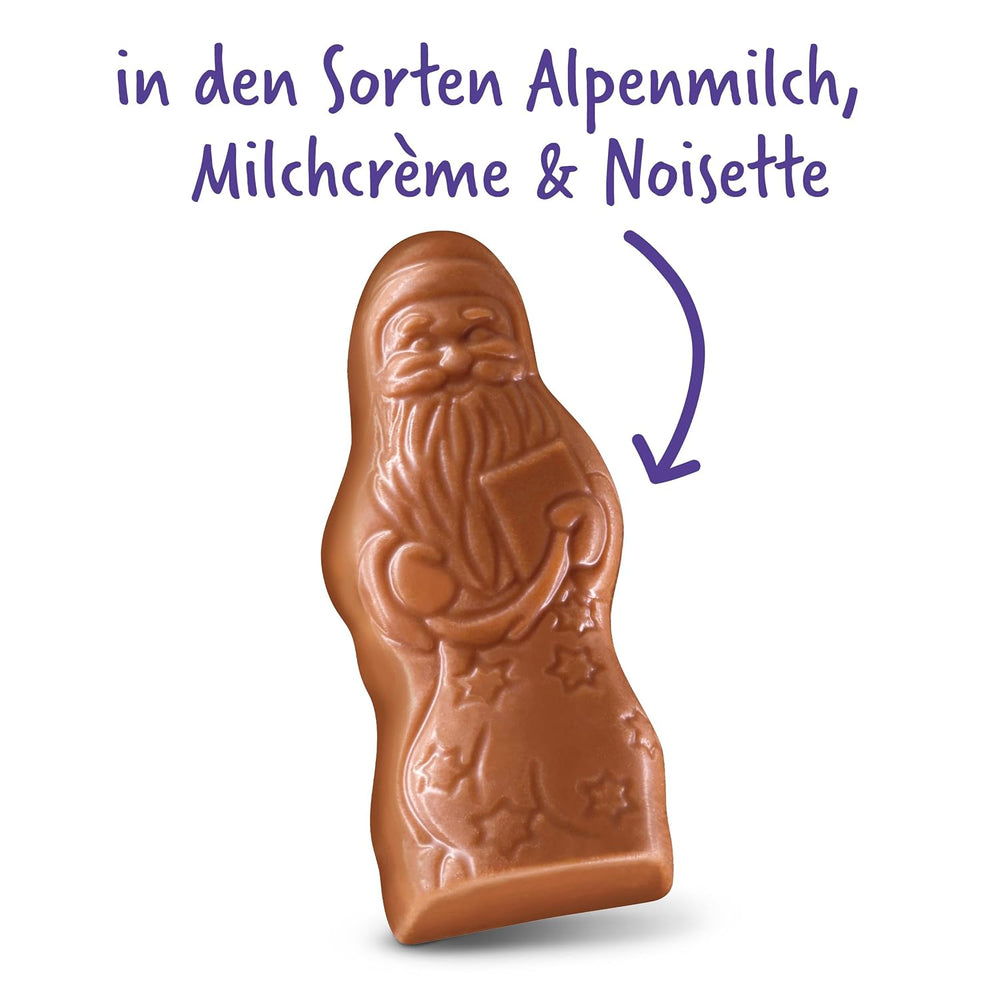 Milka Mini-Weihnachtsmänner – Alpenmilchmischung, Milchcreme und Haselnüsse in festlicher Einzelverpackung – 120g