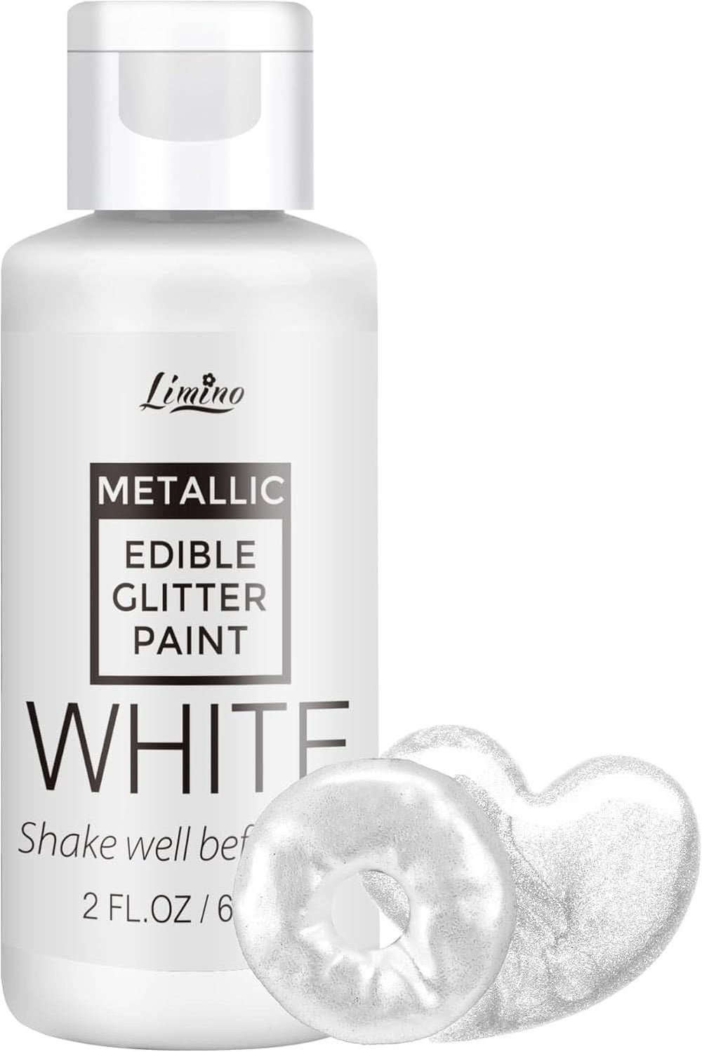 Flüssiger essbarer Glitzer, 60 ml Naty Shop White