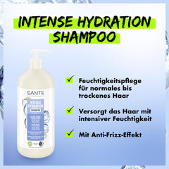 SANTE Natural Cosmetics Șampon de hidratare intensă Aloe Vera + extract de mango Duș și baie Naty Shop