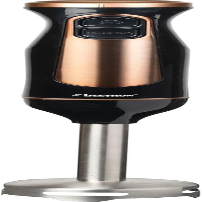 Bestron Stabmixer, Pürierstab Mit 2 Geschwindigkeitsstufen & Ergonomischer Handgriff, Staab Abnehmbar, Material: Edelstahl, Farbe: Schwarz/Silber Kitchen Naty Shop Kupfer