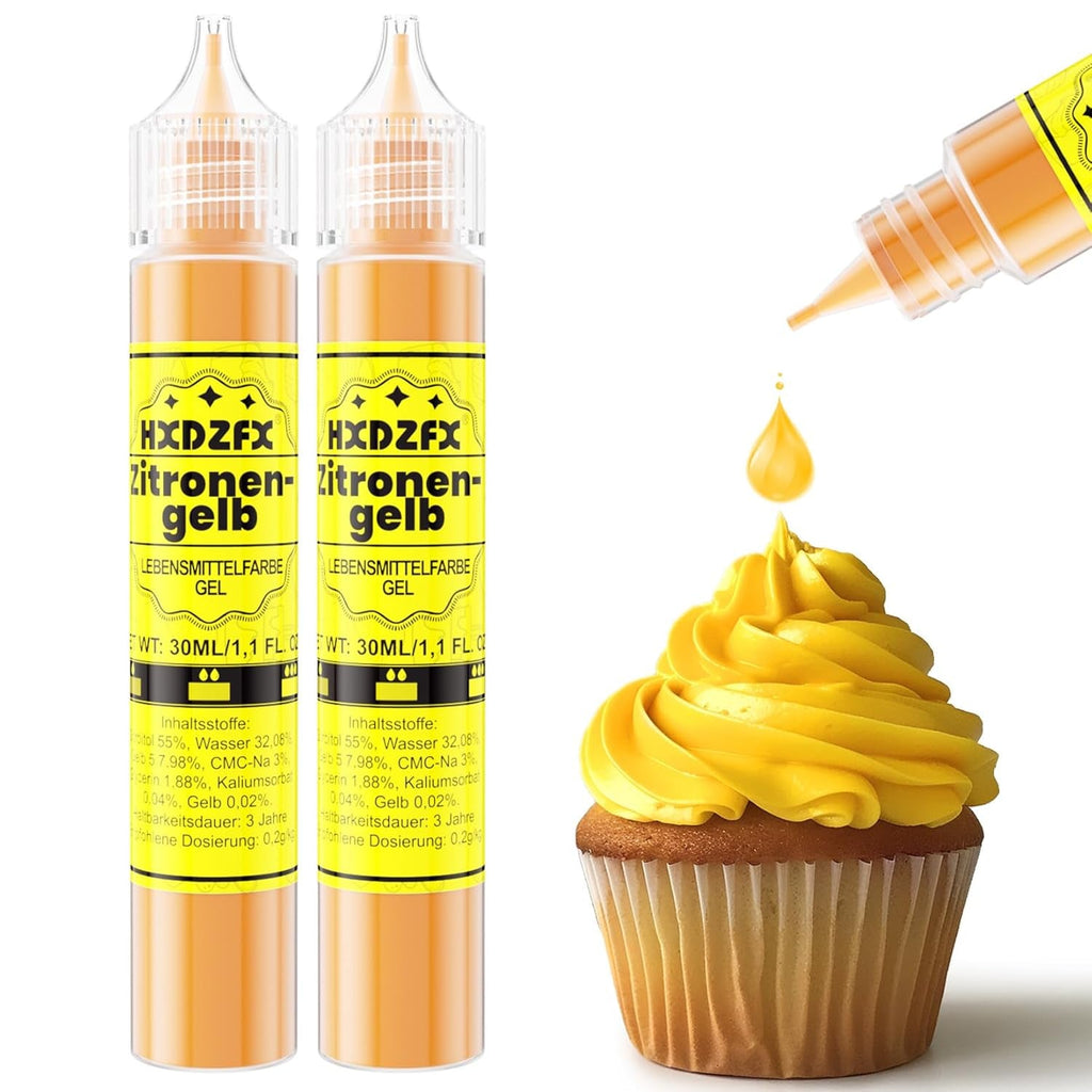 Colorant alimentar în gel - HXDZFX 2×30ml, colorant alimentar fără zahăr, foarte concentrat, pentru decorarea torturilor, fondant alb, macaroane, prăjituri, copt, ouă de Paște, slime (mov struguri)