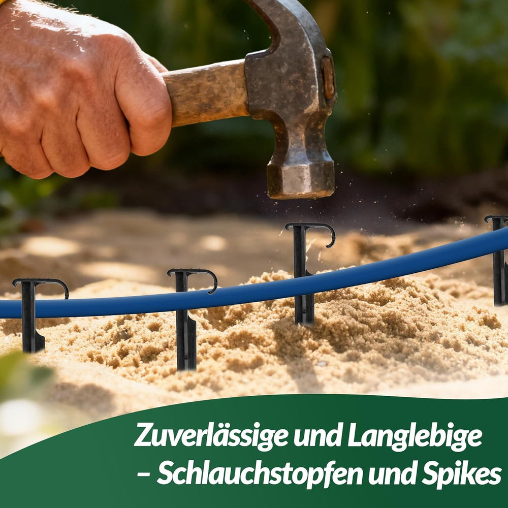 Ancoră de furtun de grădină GARDENIX AquaPIN, 50 de piese, țăruș de pământ, ancoră de fixare pentru furtun de picurare, furtun de irigare, furcă de conectare