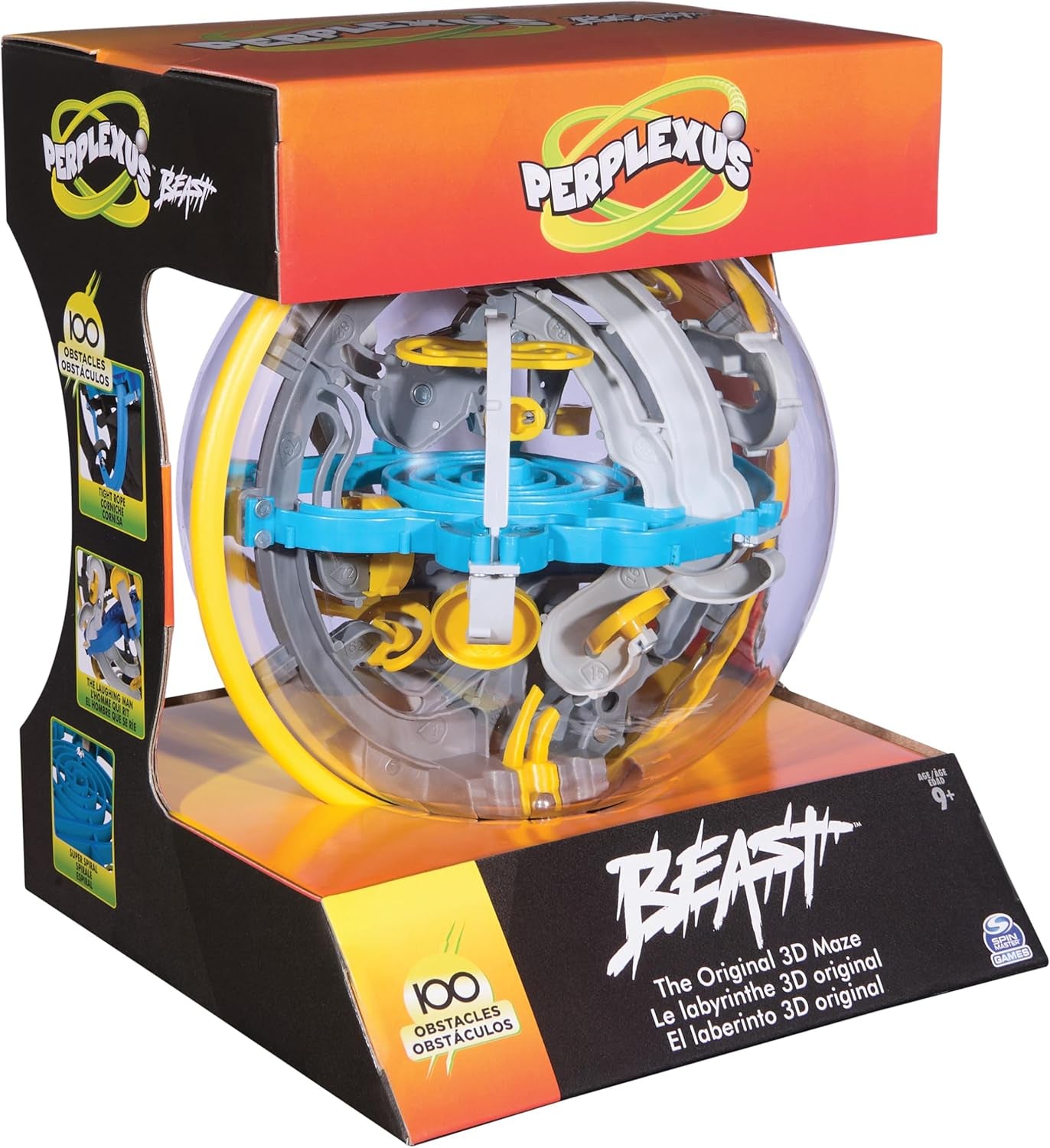 Spin Master Games – Perplexus Beast 3D-Kugellabyrinth mit 100 Hindernissen, Geduldsspiel für Kinder ab 9 Jahren und Erwachsene