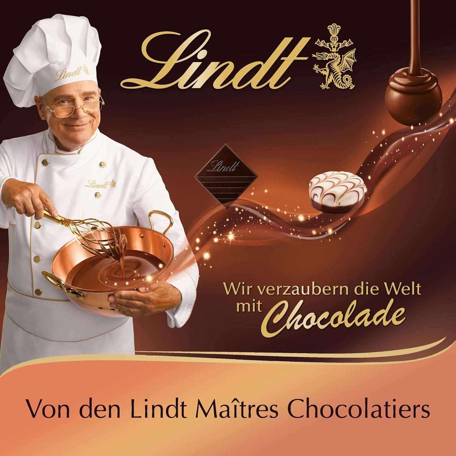 Lindt-Schokolade | Kreolische Pralinenschachtel | 165g | 15 Pralinen in 4 köstlichen Sorten, aus 100 % Edelkakao, alkoholfrei | Schokoladen-Geschenkset