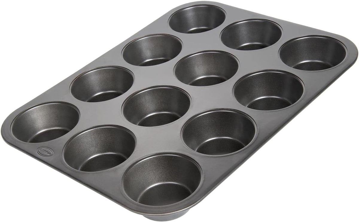 Wenco Muffinform 12Er Antihaft Backblech, Spülmaschinengeeignet, Karbonstahl – Muffinblech Für 12 Muffin – Hitzebeständig Bis 220°C, Schwarz Formen und Backbleche Naty Shop Version 2021