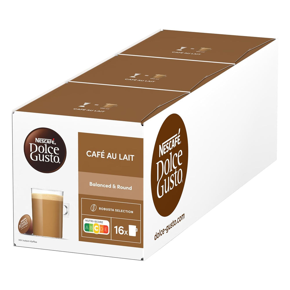 NESCAFÉ DOLCE GUSTO Café au Lait Kaffeekapseln 6er Pack (6 x 16 Kapseln)
