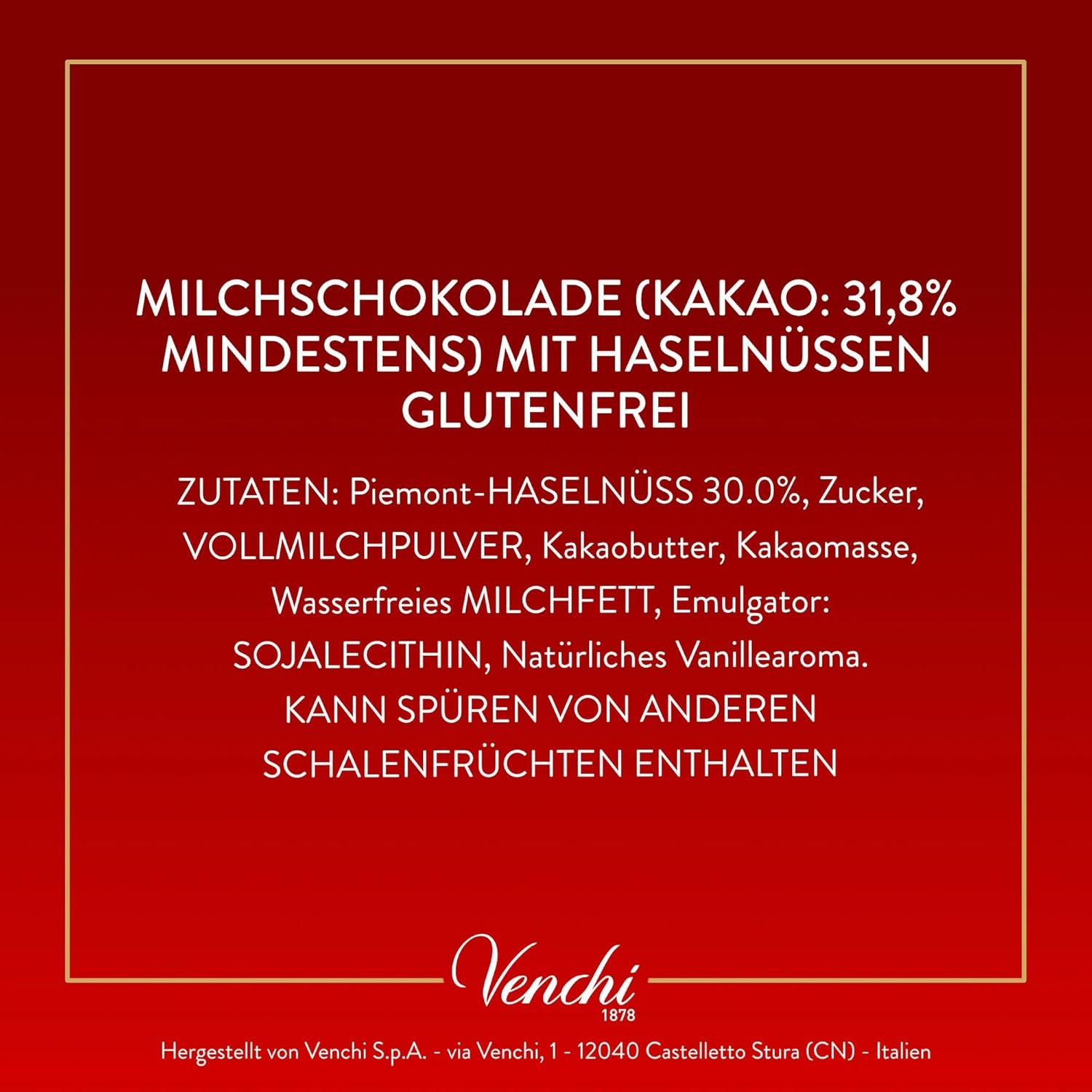 Venchi, Colecția de Crăciun - Gross&Buono, 300 grame Bomboane de Ciocolata Naty Shop