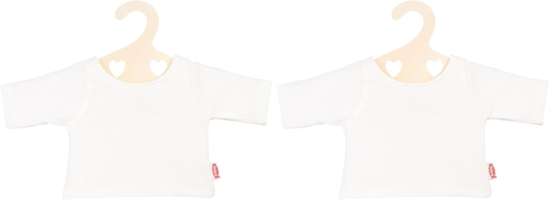 Heless 2956 - T-Shirt für Puppen in Weiß, Größe 35 - 45 cm