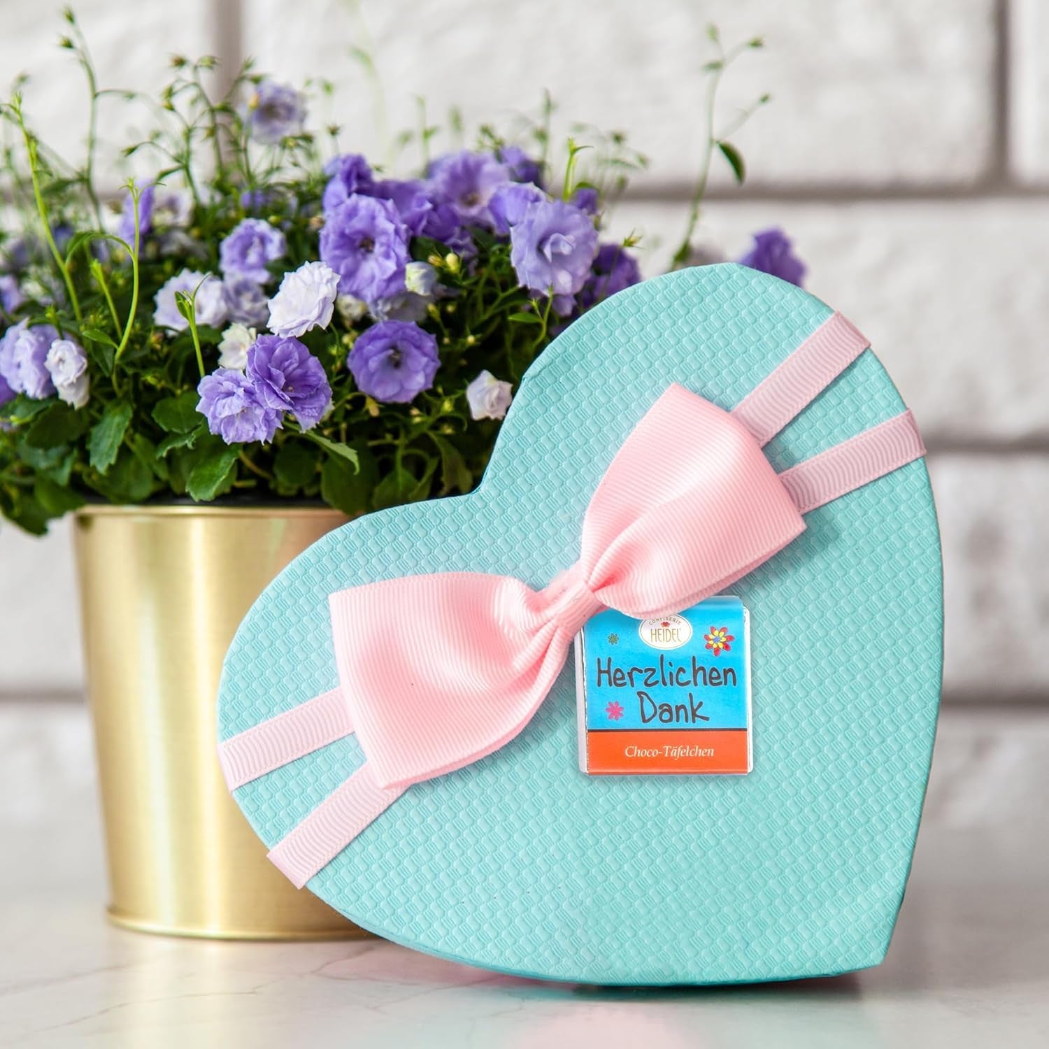Heidel Thank You Milchschokoladentafeln 3x80g, 16 Minitafeln à 5g pro Packung, Verschiedene Dankesbekundungen, Exquisite Geschenkidee