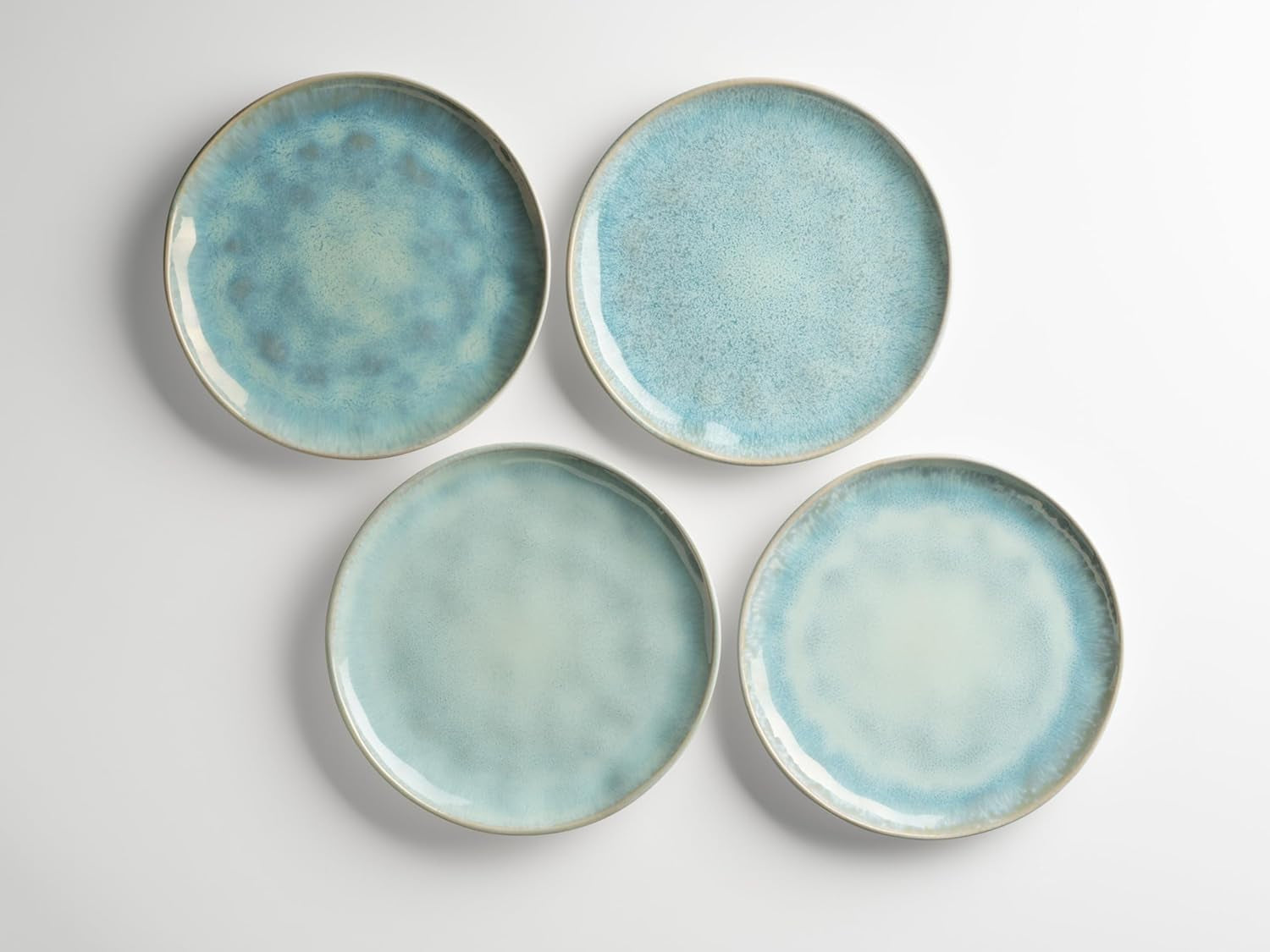 MÄSER Serie Frozen, Geschirr Set Aus Keramik Für 4 Personen, 16-Teiliges Kombiservice Mit Organischen Formen, Farblich Gesprenkeltes Service, Steinzeug, Türkis-Grün Tableware Sets Naty Shop