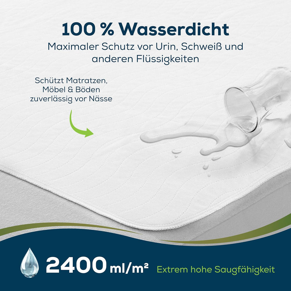 Sensalou Inkontinenzmatratze 90 x 160 cm, wasserdichte Inkontinenzmatratze, waschbar, atmungsaktiv