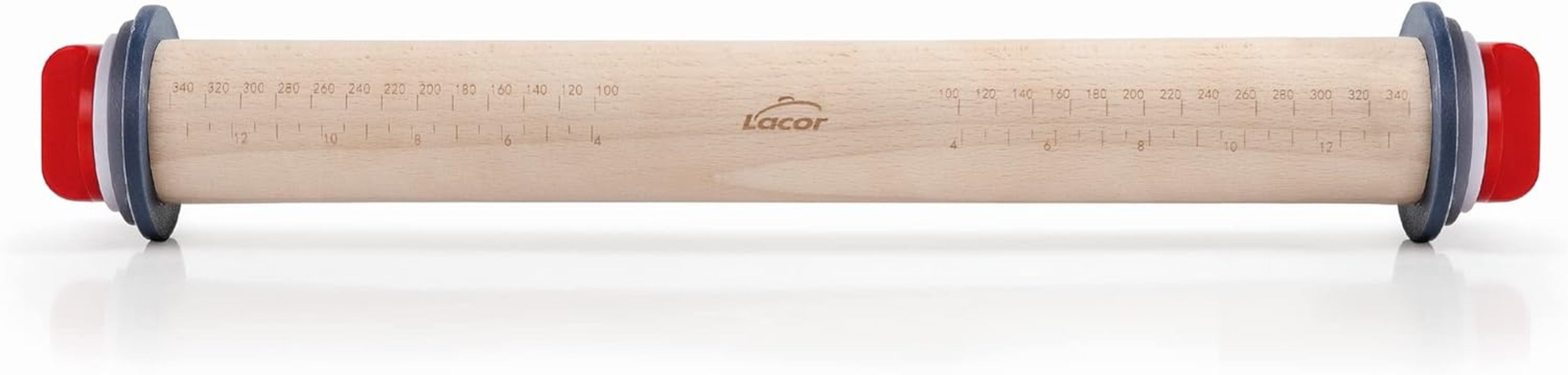 67142 Teigroller Buchenholz 34 cm mit Weinring, Holz, Braun, 42 x 6 x 6 cm