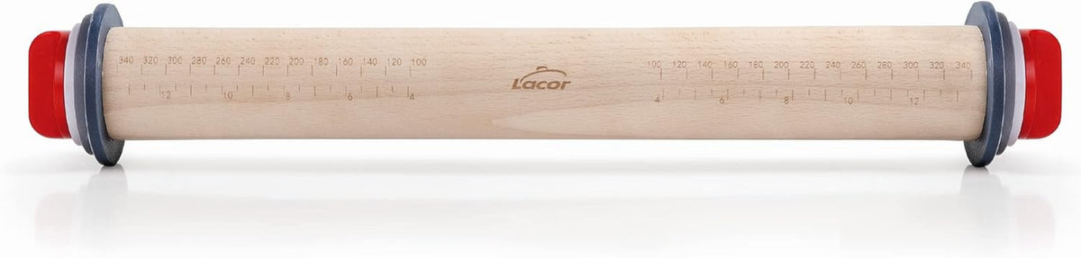 67142 Teigroller Buchenholz 34 cm mit Weinring, Holz, Braun, 42 x 6 x 6 cm