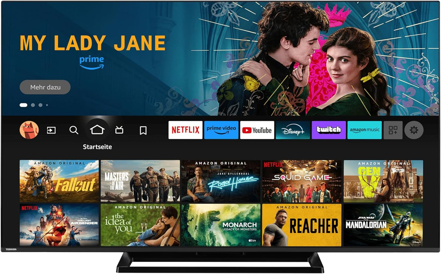 Televizor Toshiba Fire de 43 de inci (televizor inteligent 4K UHD, HDR Dolby Vision, tuner triplu, Alexa încorporată, sunet Onkyo) 43UF3F63DAZ