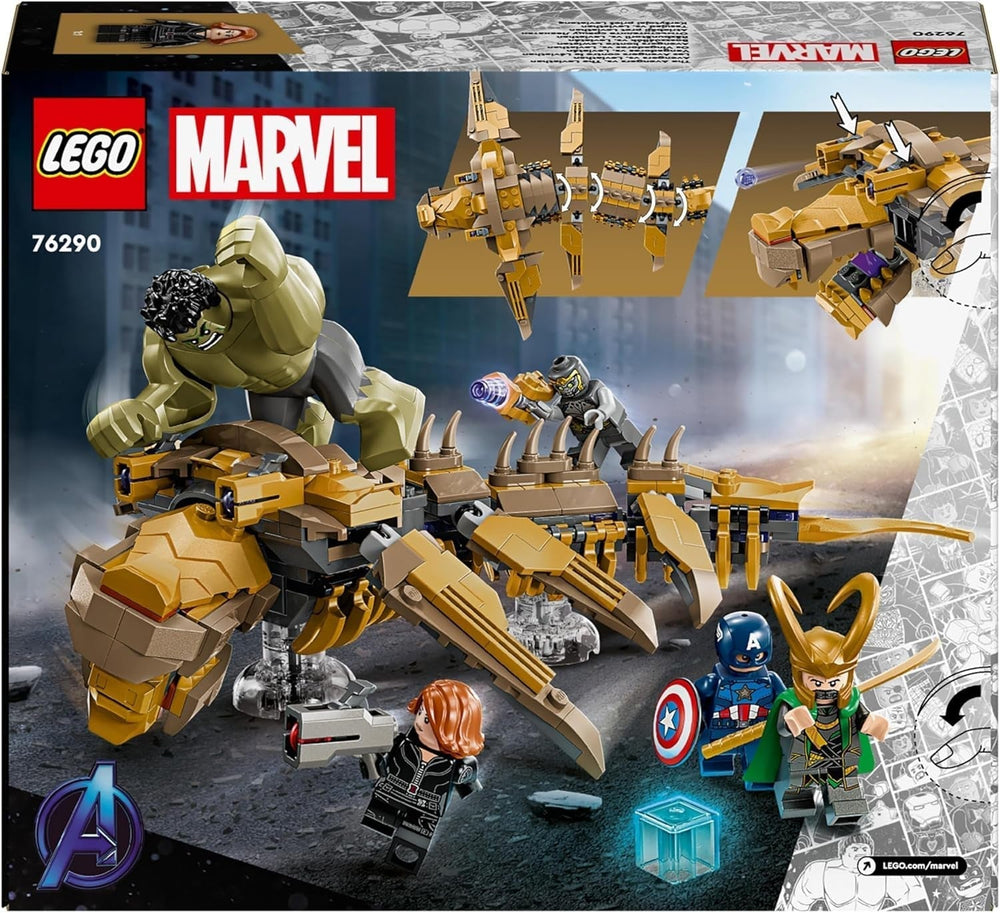 LEGO Marvel Avengers Vs. Leviathan-Bauspielzeugset mit Hulk und Captain America, Loki, Black Widow und Chitauri als Minifiguren. Avengers-Spielset für Jungen und Mädchen ab 7 Jahren. 76290 Bausets. Besuchen Sie den LEGO-Store