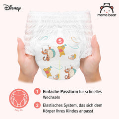Amazon-Marke: Mama Bear Disney Windeln, Größe 5 (12–17 kg) – Monatsbox, Weiß, 140 Stück (2 Packungen mit 70 Stück)