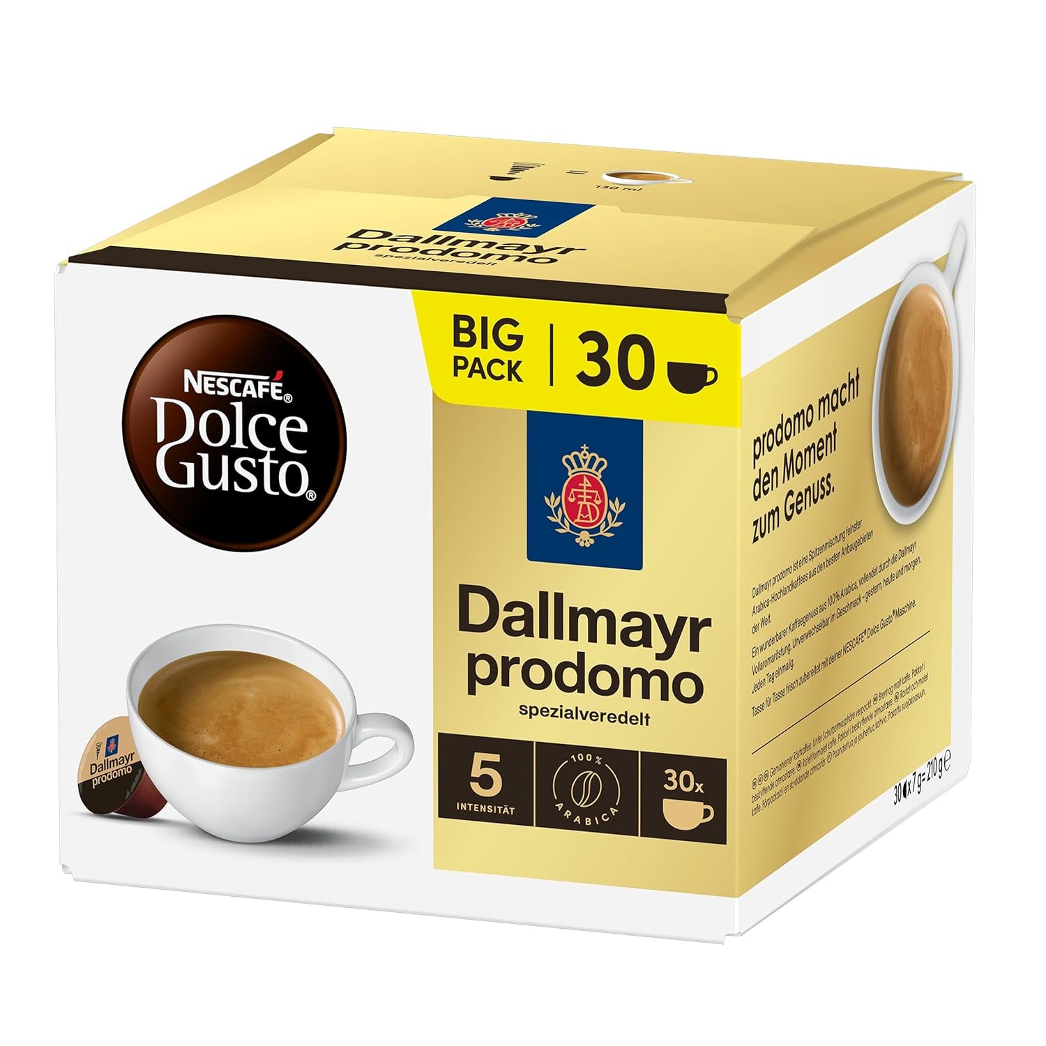 NESCAFÉ DOLCE GUSTO DALLMAYR prodomo Kaffeekapseln 3er Vorratspack (3 x 30 Kapseln)