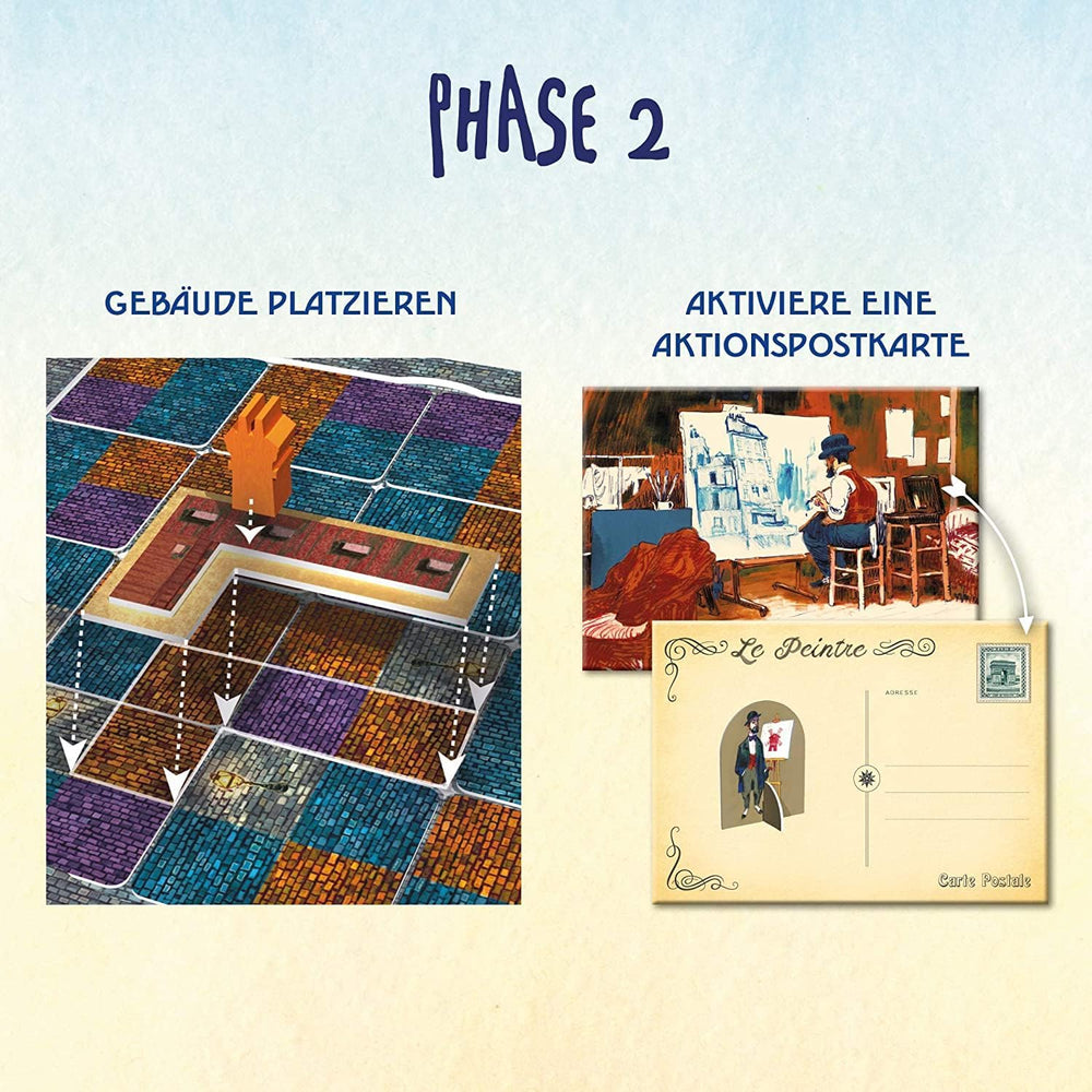 KOSMOS 680442 Paris – Stadt der Lichter Duell um die besten Baustellen 2-Spieler-Strategiespiel mit einfachen Regeln 2-Spieler-Spiel ab 10 Jahren