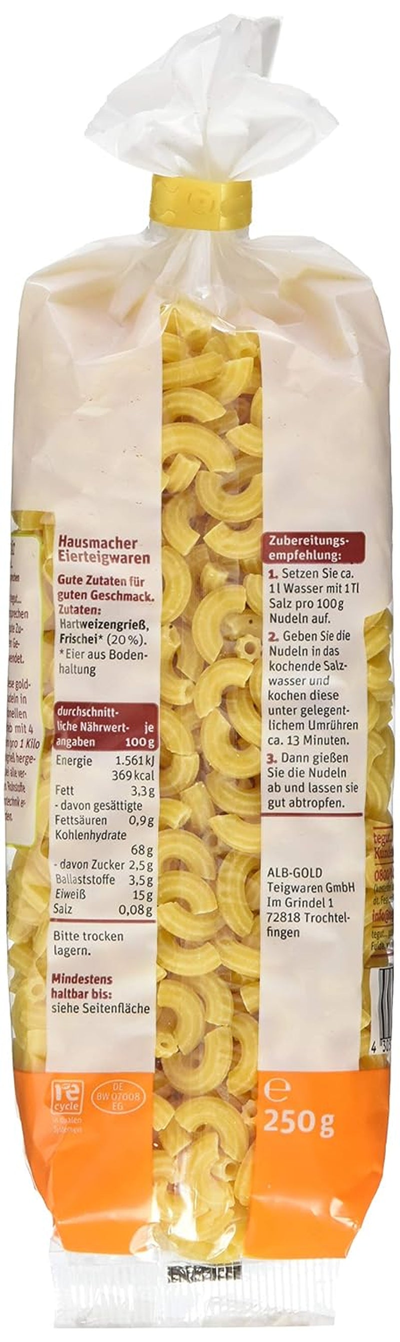 tegut... Eiernudelschalen, 1 x 250 g