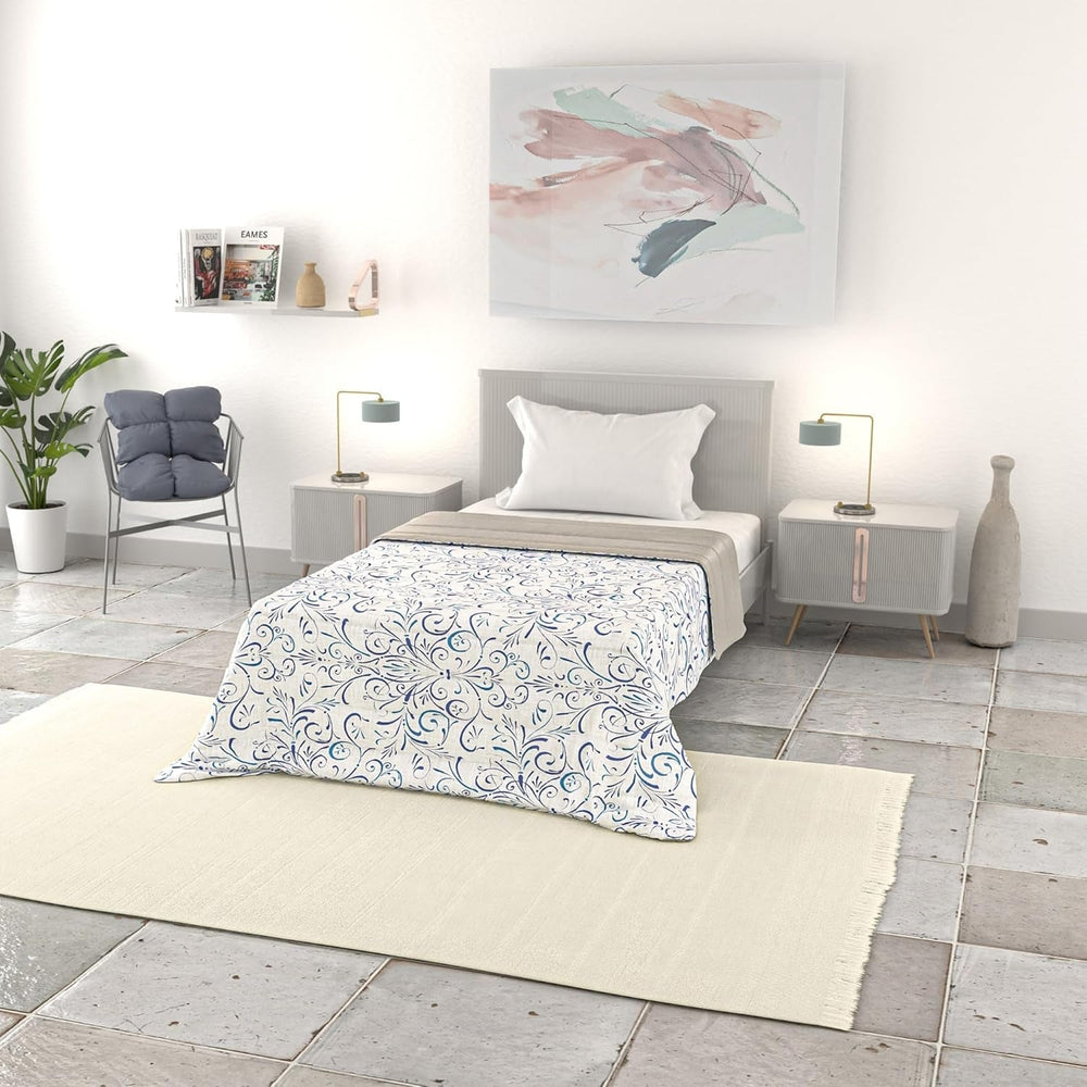 Einfache Sommerdecke, Mikrofaser, Jeansstreifen, 200 x 240 cm. Steppdecken und Steppdecken Naty Shop Ornatotex 200 x 240 cm