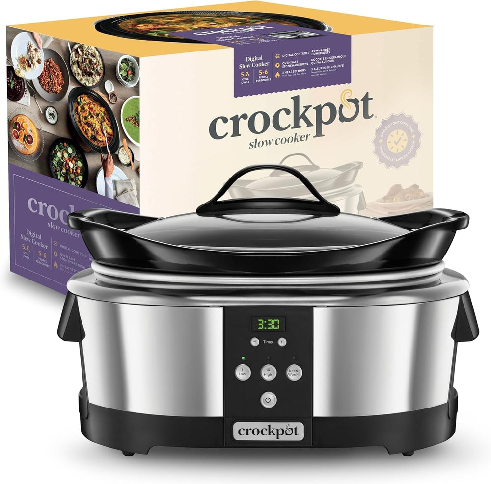 Crockpot, Slow Cooker elektronisch, 5,7 l (5–6 Personen) Slow Cooker Naty Shop Standardtitel