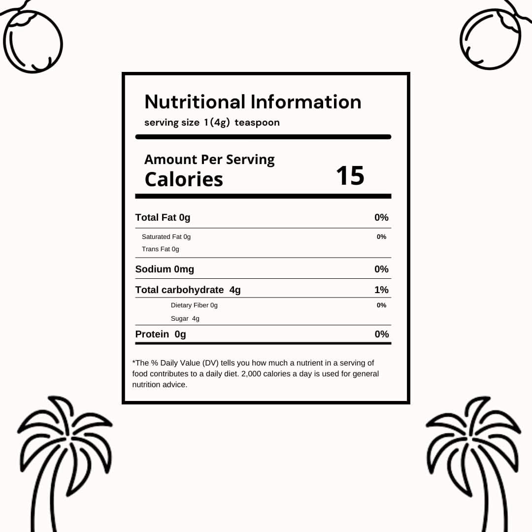 SVATV Braunes Palmzuckerpulver, 227 Gramm Süßstoffe Naty Shop