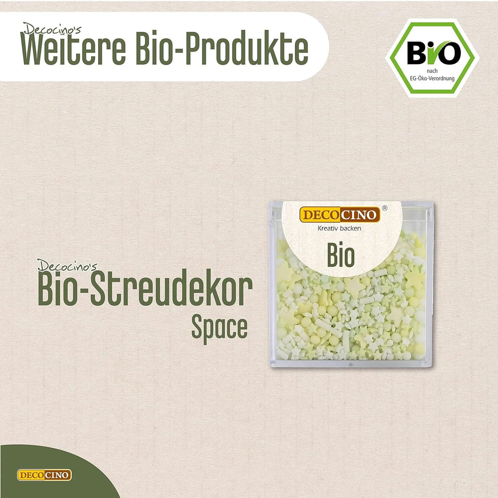 DECOCINO Organic Sprinkle Stars, 50 grame Sprinkles Naty Shop