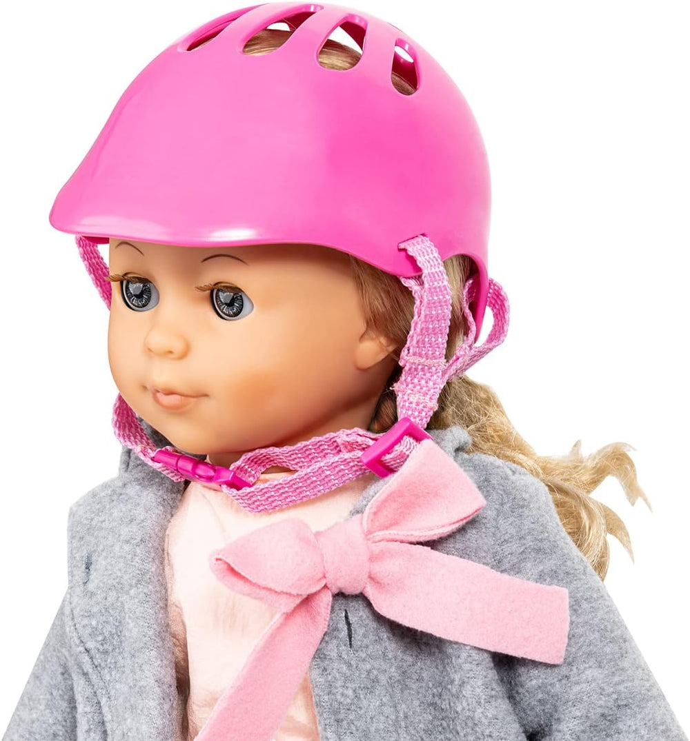 Bayer Design 79603AA Puppenfahrradhelm, Puppenhelm, Reithelm für Puppen, Puppenzubehör, Rosa
