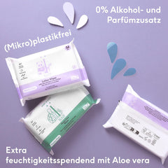Naïf – Feuchttücher ohne Plastik – 162 Stück (3 Packungen à 54 Tücher) – für Babys und Kinder – Po, Körper, Gesicht – mit Aloe Vera und Bambus – 0 % Duftstoff und Alkohol