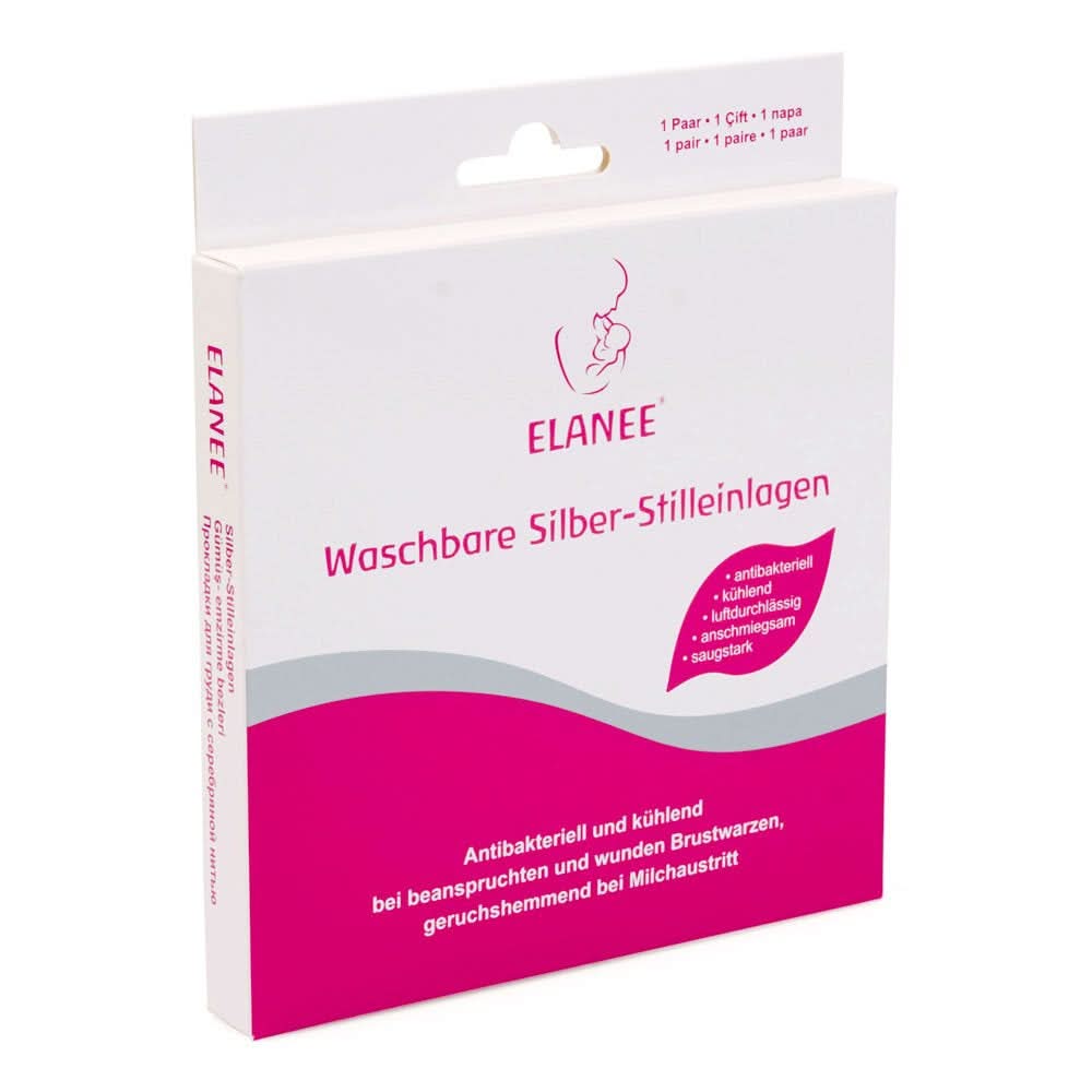 ELANEE Stilleinlagen, silber, antibakteriell und waschbar – Weiche und erfrischende Lebensmittel und Stillzubehör Bebe Naty Shop
