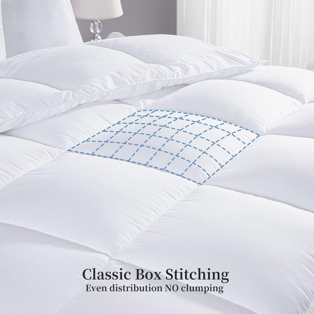 Kingsley Trend Alternative White Down Quilt For All Seasons, All Season, King Size Duvet (2.6 M X 2.3 M), moale, lavabil la mașină Plapumi si pilote Naty Shop