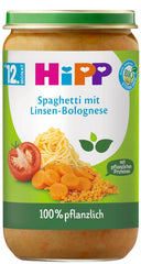 Hipp 100 % pflanzliche Menüs ab 12 Monaten Mutter und Kind Naty Shop 250 Gramm Spaghetti Bolognese