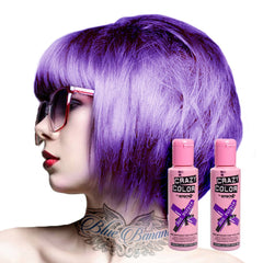 GO TOXIC UV cremă semipermanentă pentru colorarea părului, 100 ml (1 pachet) Vopsea pentru par Naty Shop Violet 50 Ml (pachet de 2)