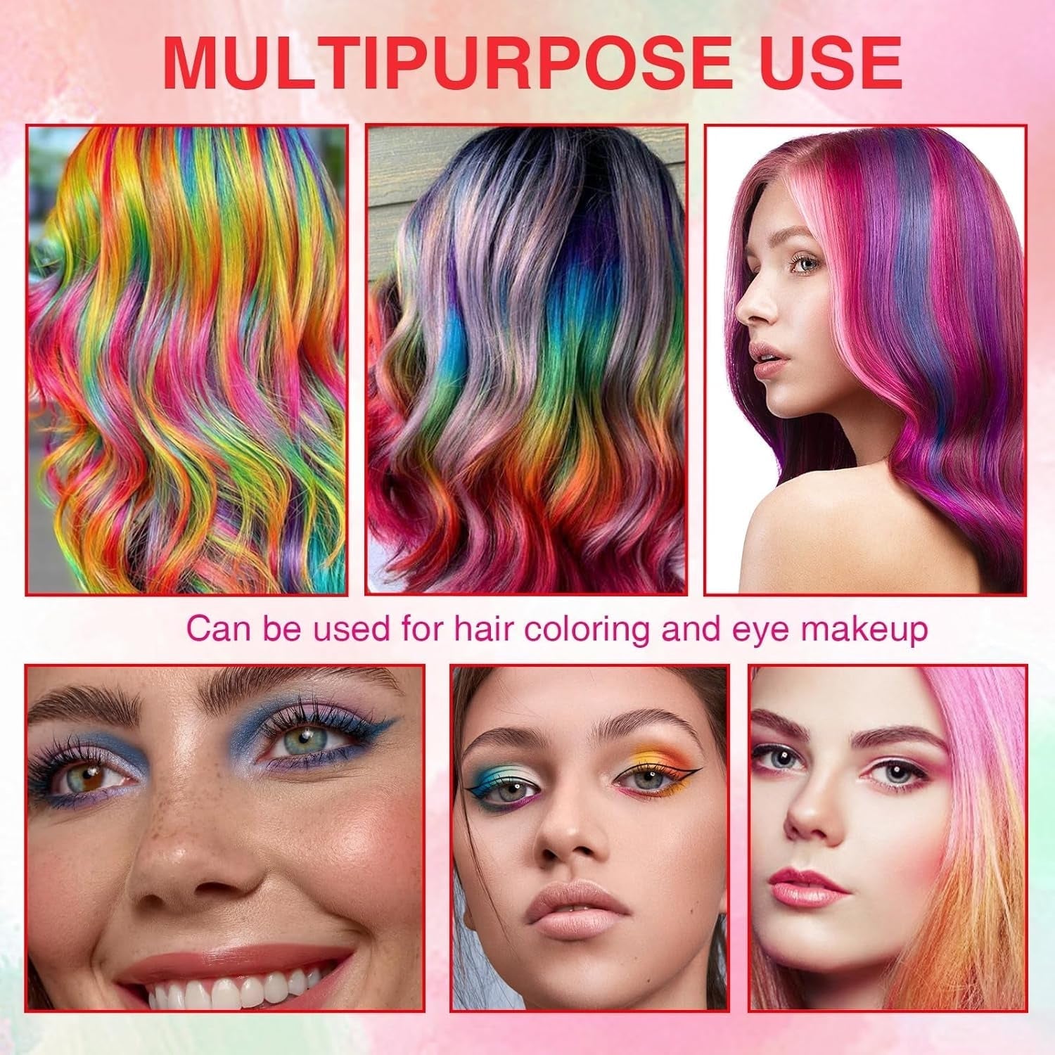 5 culori Vopsea de păr temporară pentru copii lavabilă, mascara de păr colorată, salon de cretă pentru păr Vopsea pentru par Naty Shop