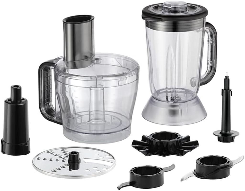 Russell Hobbs Küchenmaschine [Mixer/Gemüsezerkleinerer/Tischmixer/Zerkleinerer/Mixer] Küchenmaschine (Kneten, Mischen und Schneiden), Matte Charcoal Kitchen Naty Shop