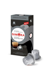 Gimoka Kaffeekapseln Espresso Ristretto, Intensität 11/13-100 Kapsel aus Aluminium - Kompatibel mit Nespresso* Haushalts-Espressomaschinen - 100 Stück (10 x 10 Getränke) - Hergestellt in Italien
