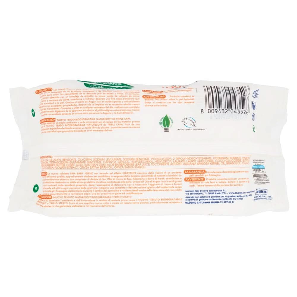 Packung mit 70 Feuchttüchern Baby Wet Wipes Naty Shop