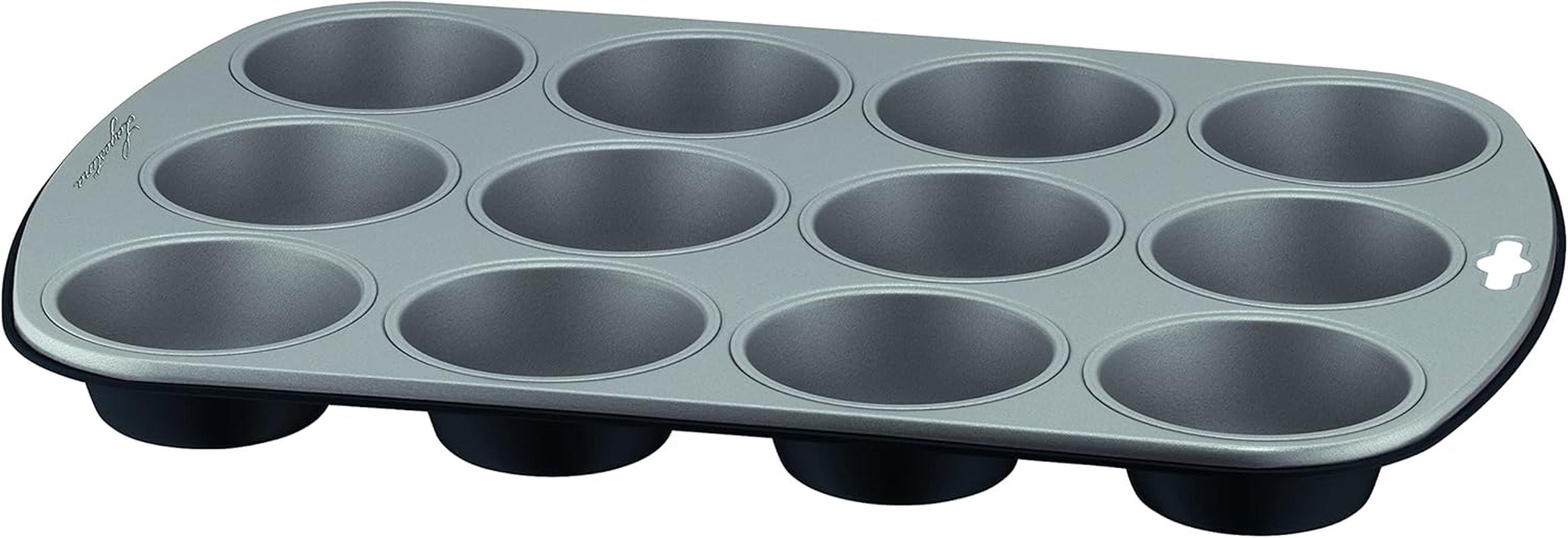 Gustosa Backform 12 Muffin Aus Stahl, Antihaftbeschichte, Für Backofen, Schwarz, 38 X 27 Cm Formen und Bleche zum Backen Naty Shop