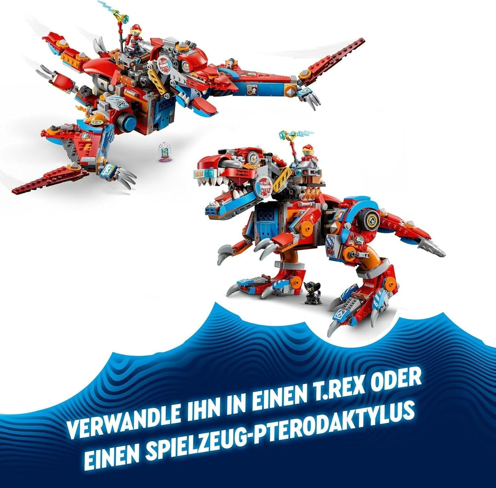 LEGO Dreamzzz 2-in-1 Coopers Dino-Mech C-Rex Spielzeug Pterodaktylus T.Rex Actionfigur für Jungen und Mädchen Kreatives Spielzeug-Abenteuerset Geschenk für Kinder ab 9 Jahren 71484 Bausets Beuche den LEGO-Store