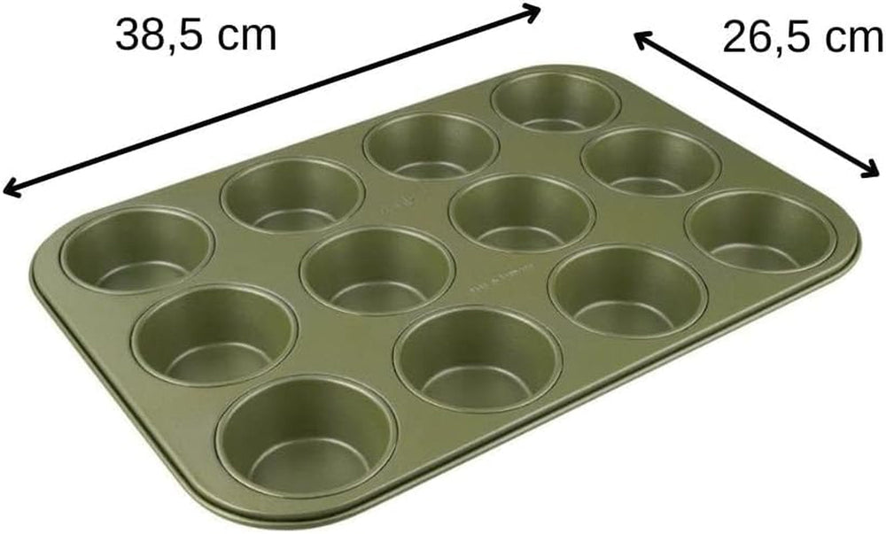Zenker Muffinform Für 12 Stück – Ressourcenschonende Und Klimaneutrale Backform Für Muffins Und Cupcakes – 12Er Muffinblech Mit Veganer Antihaftbeschichtung Formen und Bleche zum Backen Naty Shop
