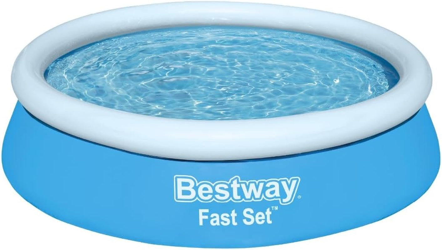 Aufstellpool Bestway Fast Set ohne Pumpe, Ø 183 x 51 cm, blau, rund, 940 Liter, TriTech-Material, Selbstmontage, Sicherheitsventil, inkl. Reparaturflicken