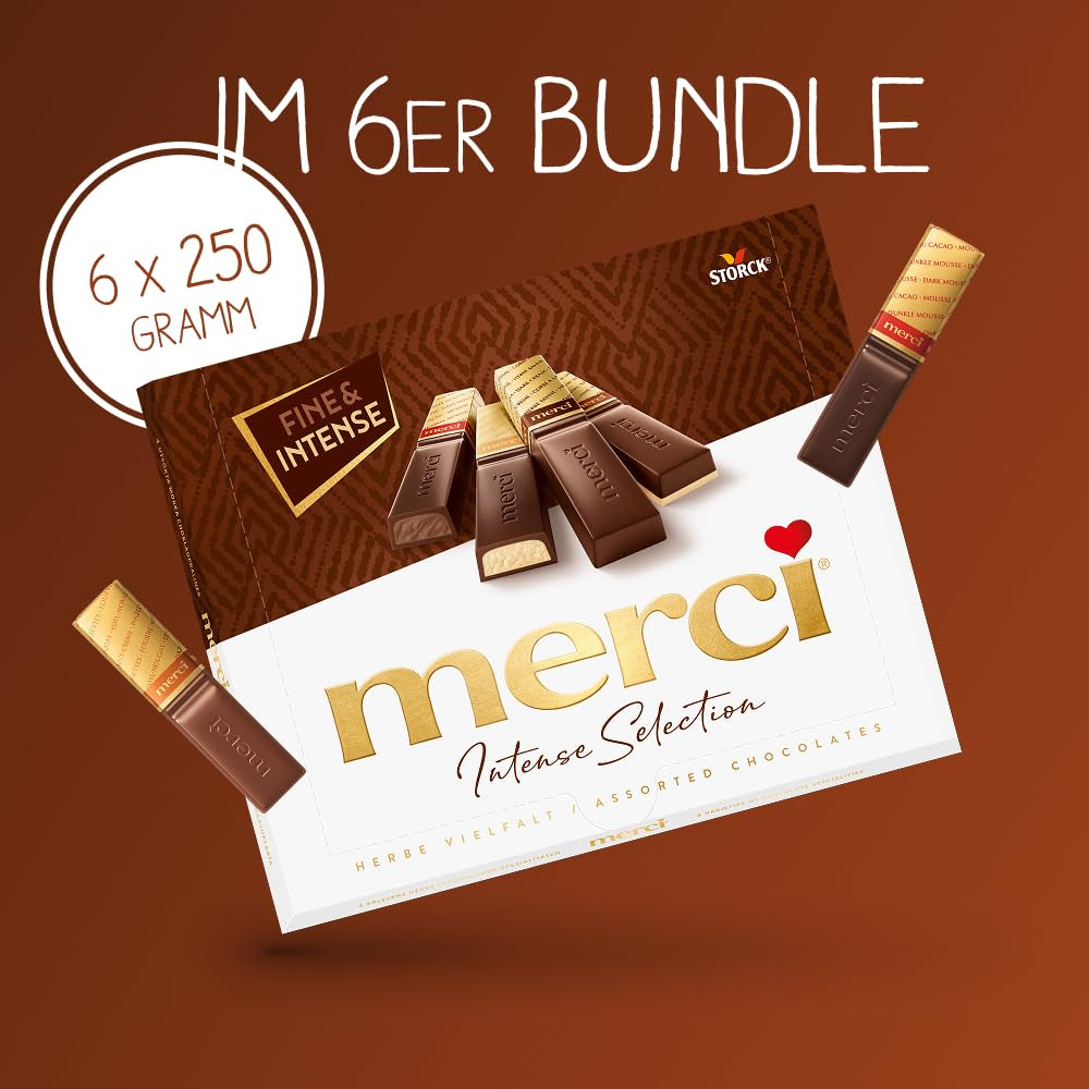 Finest Selection Zartbitterschokoladensorte – 6 x 250g – Raffinierte Zartbitterschokoladenspezialitäten – Gefüllte und ungefüllte Pralinen