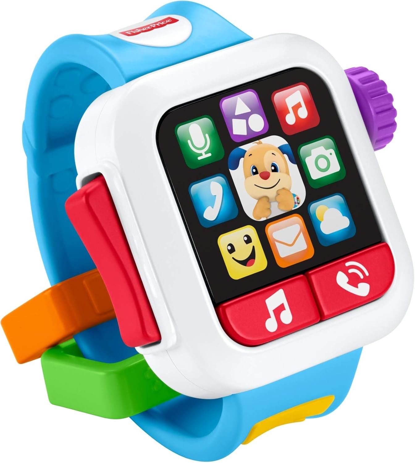 Fisher Price GJW10 GNK88 - Learning Fun Smart Watch, jucărie muzicală pentru bebeluși cu vârsta de peste 6 luni Jucarii Bebe Naty Shop Italia Multi